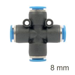 Pu Hose Fitting 4 Way Connector 8mm